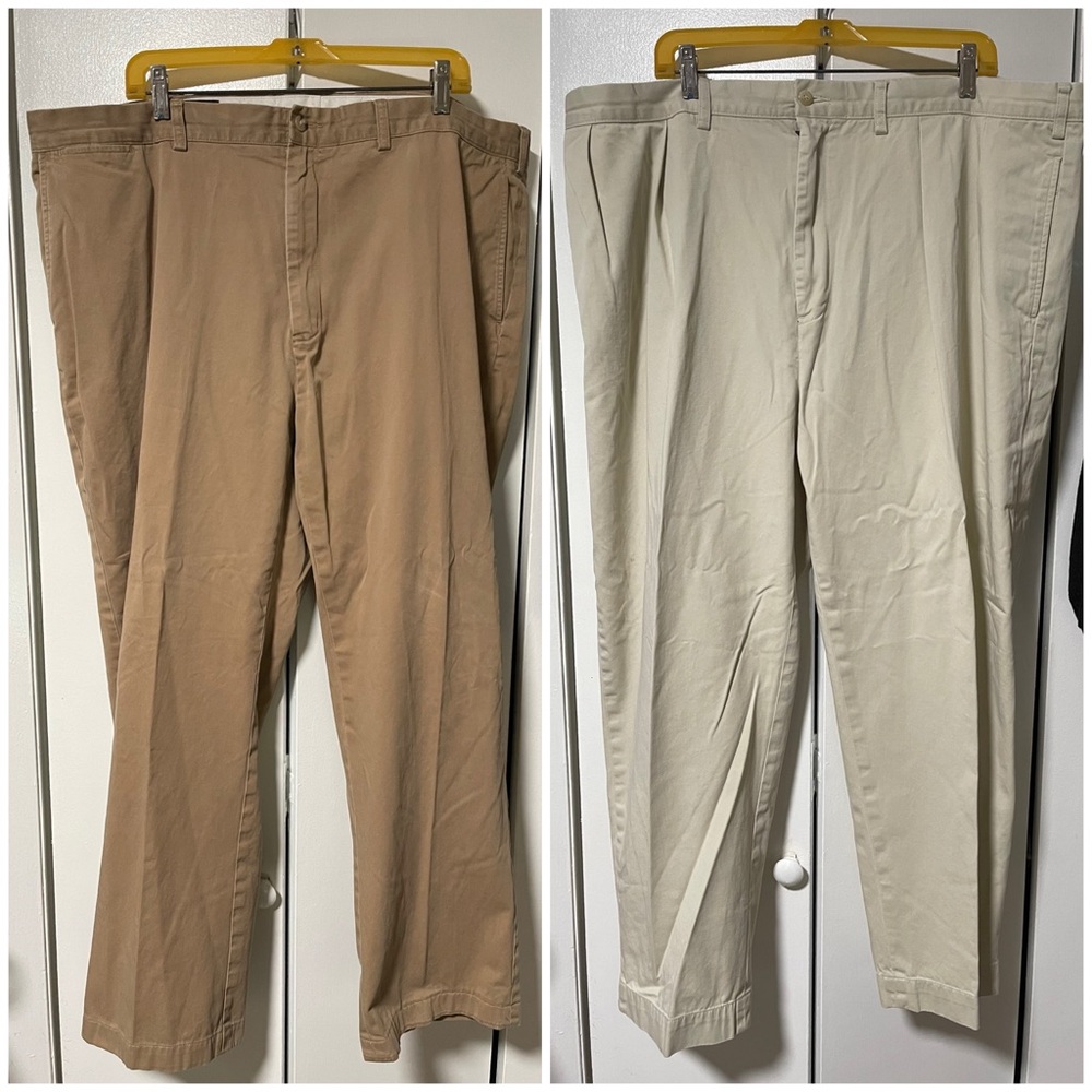 2 Pairs Polo by Ralph Lauren Tan and Cream Chinos